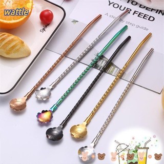 Thìa kiêm ống hút bằng thép không gỉ có thể tái sử dụng tiện lợi