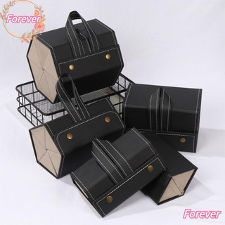 Hộp Đựng Mắt Kính Bằng Da PU Nhiều Ngăn Có Thể Xếp Gọn Mang Đi Du Lịch Nhiều Màu Sắc