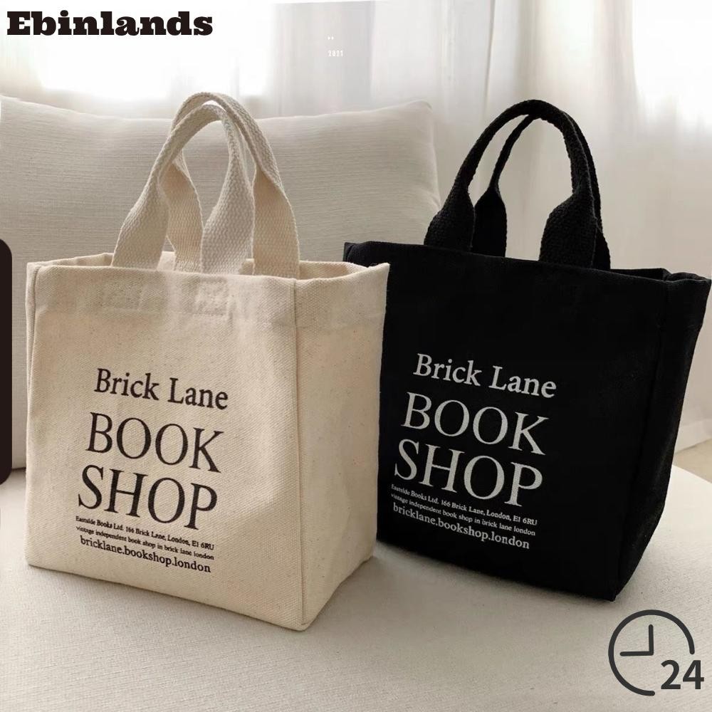 Ebinlands Túi Đựng Hộp Cơm Trưa Bằng Vải Bố Xách Tay Cỡ Nhỏ / Lớn Nhiều Màu Sắc Dùng Khi Đi Dã Ngoại Dành Cho Nữ