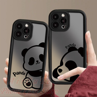 Ốp lưng iPhone 15 14 13 12 11 Pro Max X XR XS Max 8 7 6 6S + Plus SE 2020 iPhone15 iPhone14 iPhone13 iPhone12 iPhone11 ProMax iPhone8 iPhone8Plus iPhone7 iPhone7Plus Protect Bulge Camera Cute Panda Soft Black Case