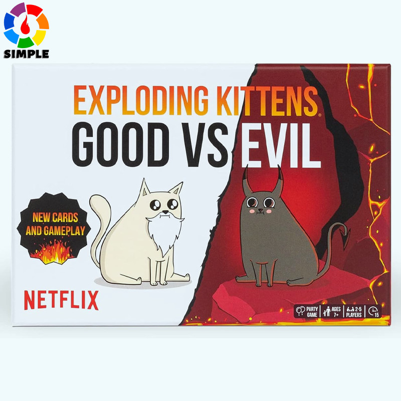 Exploding Kittens Good vs. Evil - 55 Cards Inspired by The Netflix Series