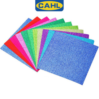Giấy Origami Lấp Lánh 20 Tờ Màu Origami Giấy Lấp Lánh Thủ Công Origami Cho DIY Puncher Hộp Quà Tặng Gói Sinh Nhật Trang Trí Sổ Lưu Niệm 10 Màu Không Dễ Phá Vỡ