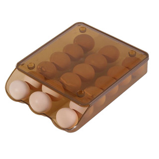 【FEELING 】Convenient Rolling Egg Storage Box Stackable Kitchen Organizer Durable Material