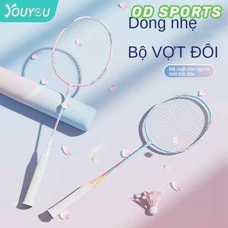 Vợt cầu lông căng 10kg căng sẵn vợt cầu lông chính hãn bộ 2 cây vợt cầu lông kèm túi chất liệu nylon siêu bền
