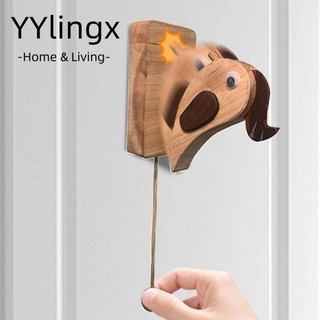YYlingx Gõ kiến, Chuông cửa chim bằng gỗ Chuông cửa cổ điển Chuông cửa chim gõ kiến bằng gỗ, Cửa kéo vui nhộn gõ cửa Mặt dây chuyền cầm tay gõ cửa Chuông cửa trước chim gõ kiến