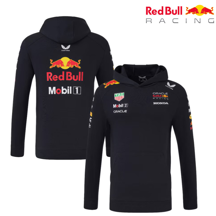 2025 Mới Nhất F1 Racing Hooded Sweat + Red Bull Racing 2025 F1 Team Softshell Jacket + Áo khoác dài 