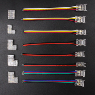 5 chiếc 2pin 3pin 4pin cob dải led kết nối dây nối dài đầu cuối đầu nối led cho 5mm 8mm 10mm rgb cct cob đèn băng linh hoạt