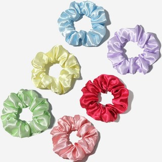 Dây Buộc Tóc Vải Lụa Satin Co Giãn Thời Trang Cho Nữ