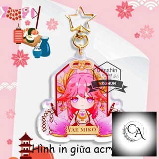 Yae Miko Móc khóa Genshin Impact ver may mắn M13