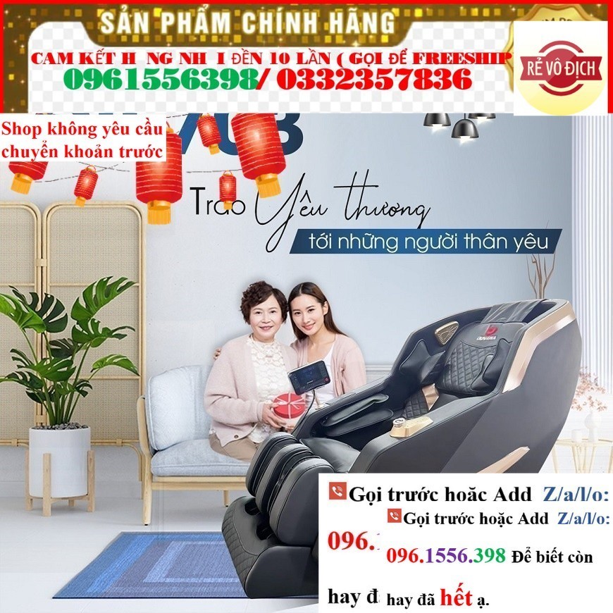>> CH Ghế massage Okinawa Os-703 model 2023, 24 bài tập, con lăn 4D bằng silicon êm ái <<