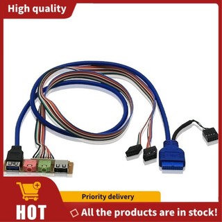 Usb 2.0 + 3.0 cổng khung xe pc vỏ máy tính âm thanh mặt trước thay thế cáp 70cm