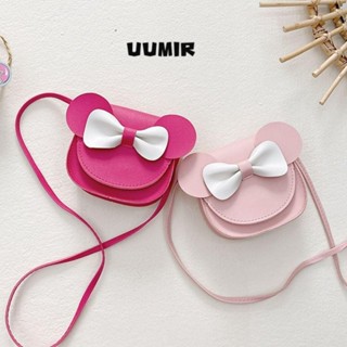  UUMIR Túi đeo vai Mini có tai chuột Túi đeo chéo dễ thương Thiết kế nơ đơn giản Công chúa trẻ em Ví đựng tiền xu cho bé gái 