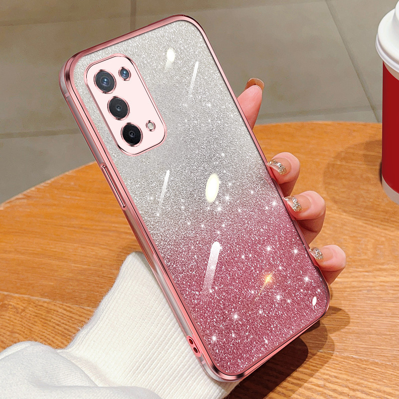 Dành Cho OPPO A74 5G Ốp Lưng TPU Chống Sốc Mạ Điện Lấp Lánh Vỏ Điện Thoại Cho OPPO A74 5G Ốp Lưng