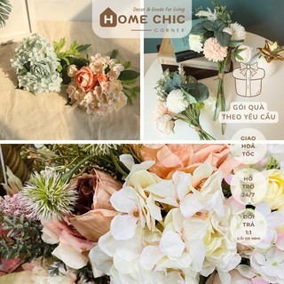 Hoa lụa giả hoa decor trang trí đạo cụ chụp ảnh nhiều mẫu | HOME CHIC CORNER