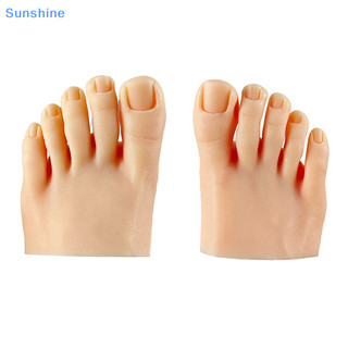 Sun Nail Practice Foot Mannequin với ngón chân giả để huấn luyện Nail Display Silicone VN