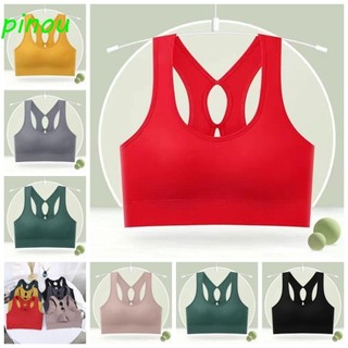 Áo ngực thể thao POOU, Áo ngực đẩy Yoga liền mạch Polyamide, Áo tập luyện Push Up Sportwear Kích thước đồng phục Dây đeo An toàn dây đeo Áo ngực Bralette Chạy bộ