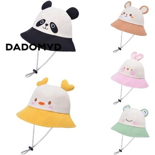 Mũ xô trẻ em LUOYAO, Mũ ngư dân trẻ em chống tia cực tím hoạt hình, Mũ che nắng bằng vải Cotton vành rộng