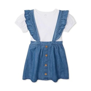 Set yếm jean giấy siêu xinh cho bé