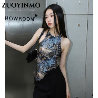 ZUOYINMO áo ba lỗ Áo Lưới Thời trang hàn quốc cổ điển Thông thường trendy thông thường WCS2430I4V 12Z240320