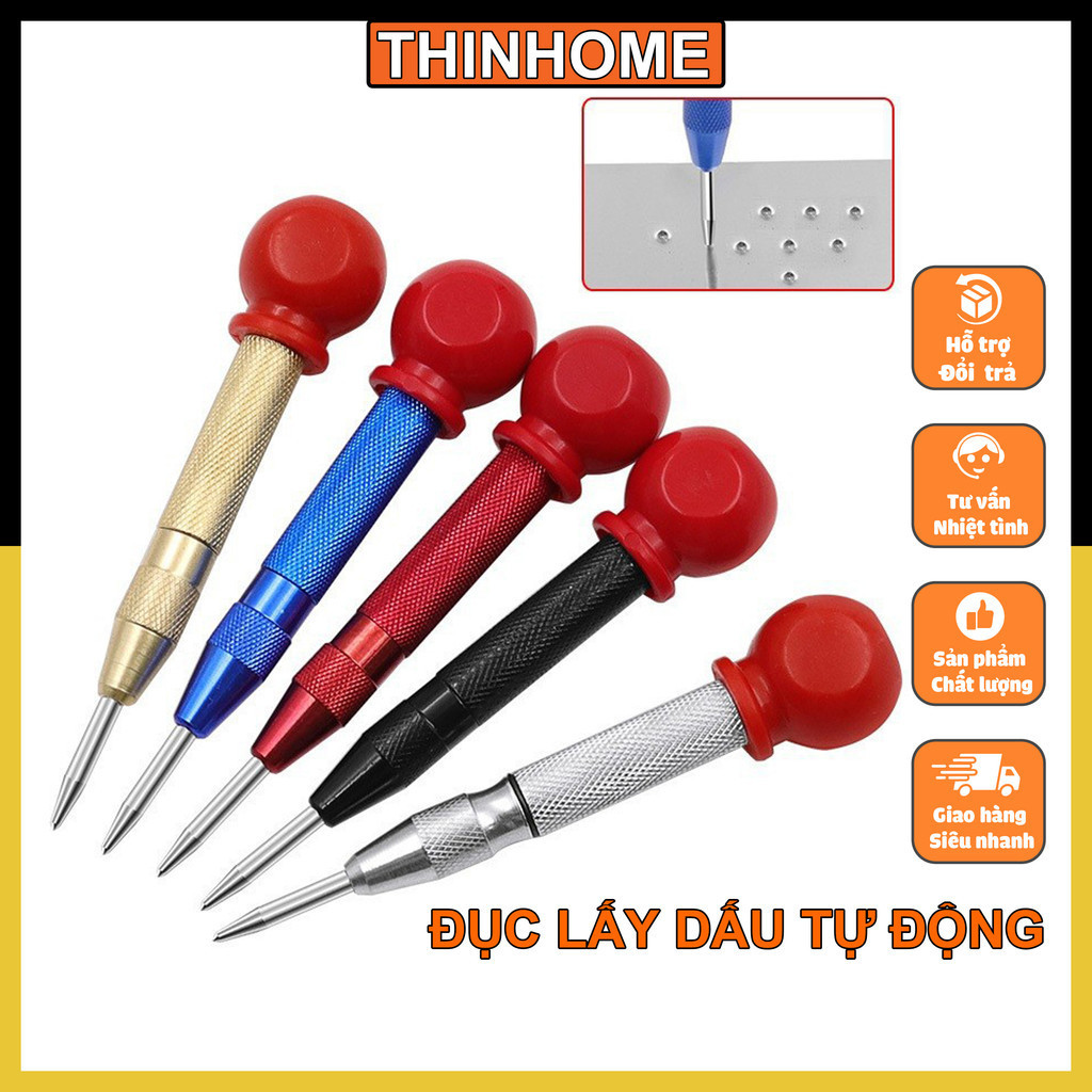 Đục lấy dấu tự động ,Bung tu lấy dấu định vị lỗ khoan có mũ chụp Shop ThinHome