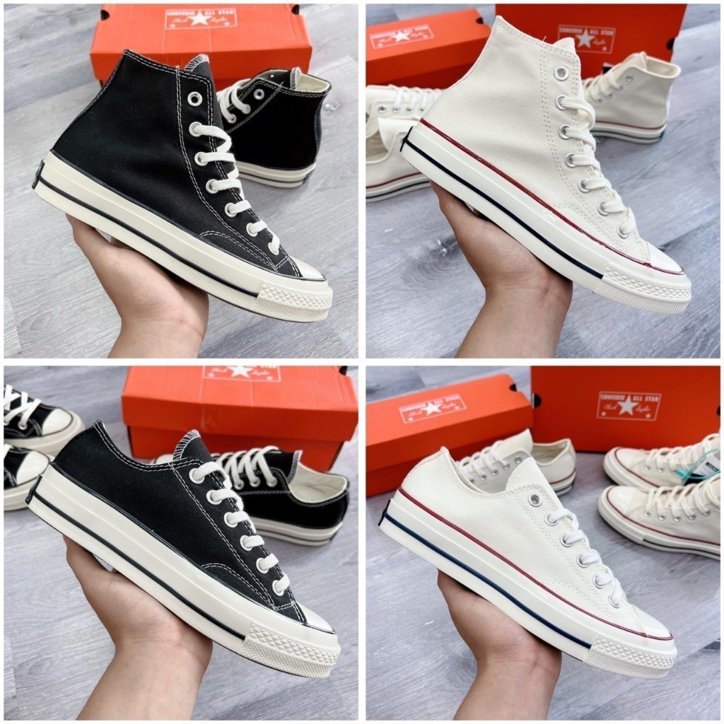 Giày Convers Chuck taylor 1970s đen trắng cổ thấp cao cổ, giày cv 1970s chuẩn S.Cấp VAYNE