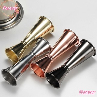 FOREVER 1oz 1.5oz Double Spirit Bartender Japanese Jigger Dual Design with Measurements Scale Inside Double Cocktail Jigger New Measure Cup Drinks Pour Drink Spirit Stainless Steel/Multicolor