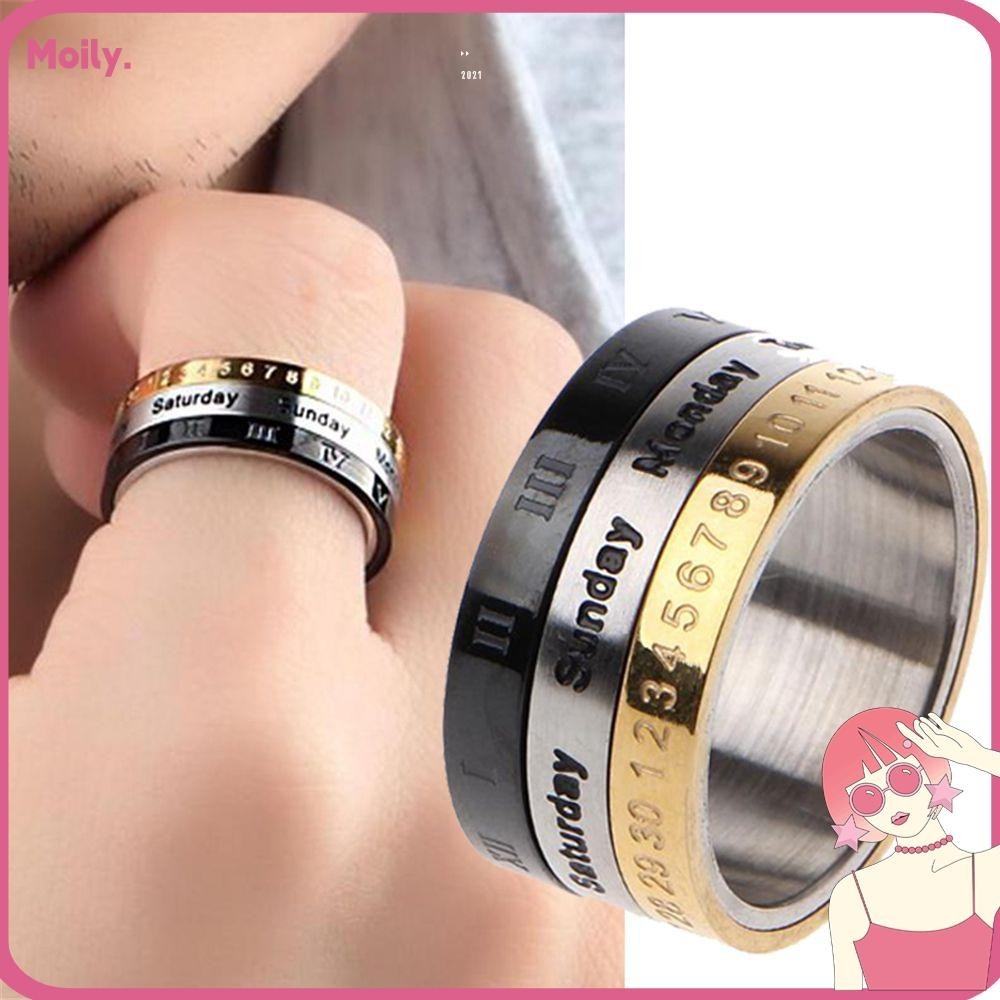 Nhẫn Khắc Số La Mã Phong Cách Vintage