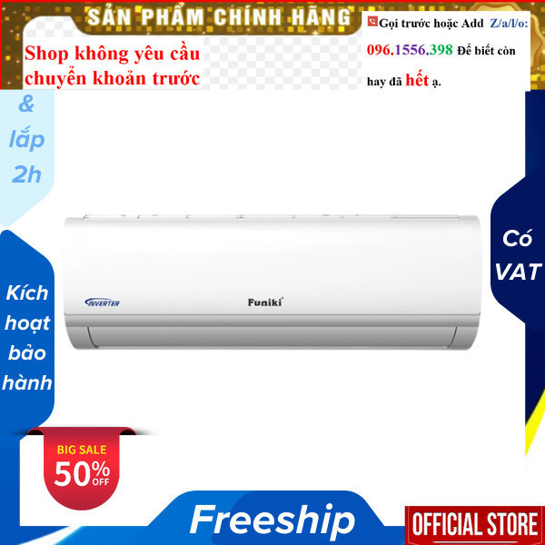<Rẻ> [Nhận lắp đặt ở HN] Điều hòa Funiki 9000 BTU 1 chiều Inverter HIC09TMU