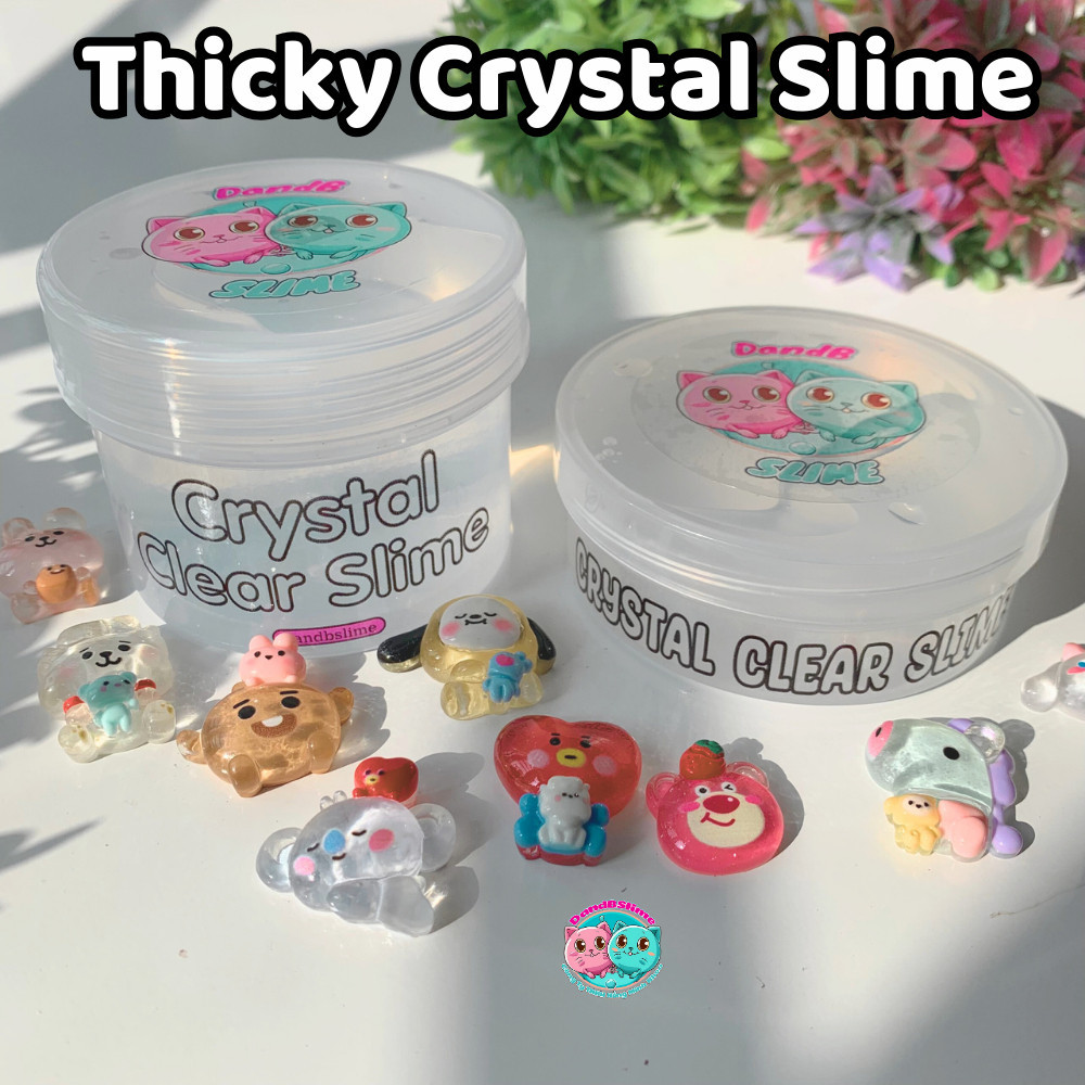 Crystal Clear Slime -Slime trong suốt chất đặc dẻo kèm charm, đồ chơi Slime hàng Việt Nam có Chứng N