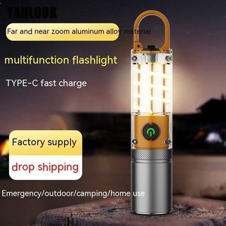 Đèn pin TANLOOK Ngoài trời đa chức năng di động lâu trôi đèn pin mini sạc