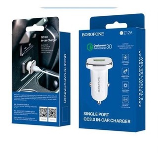 Bộ sạc xe hơi borofone bz12a qc3.0- sạc nhanh