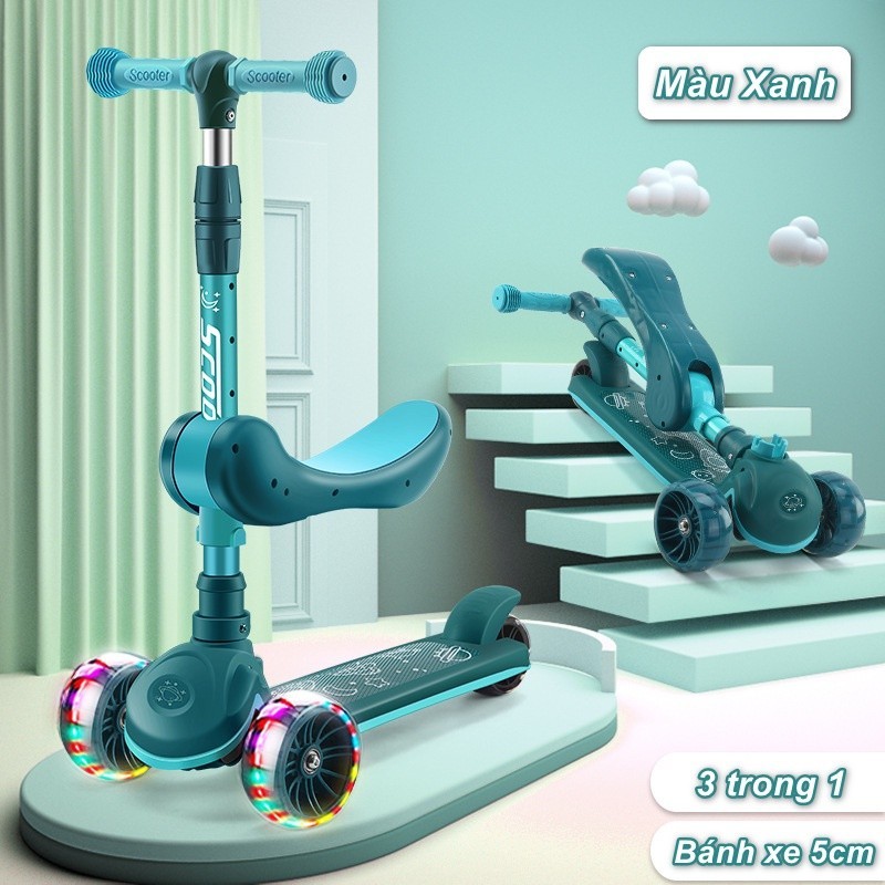 💘 HCM 💘 Xe Scooter 3in1 Triple One Way Phù Hợp Cho Trẻ Từ 2-12 Tuổi -