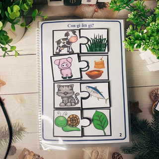 [Autismshop] Học liệu bóc dán chủ đề con vật