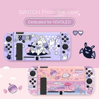 Ốp bảo vệ Nintendo Switch Vỏ silicon Ns Vỏ mềm Đế có thể cắm Bộ điều khiển trò chơi OLED Mèo mỏng dễ thương