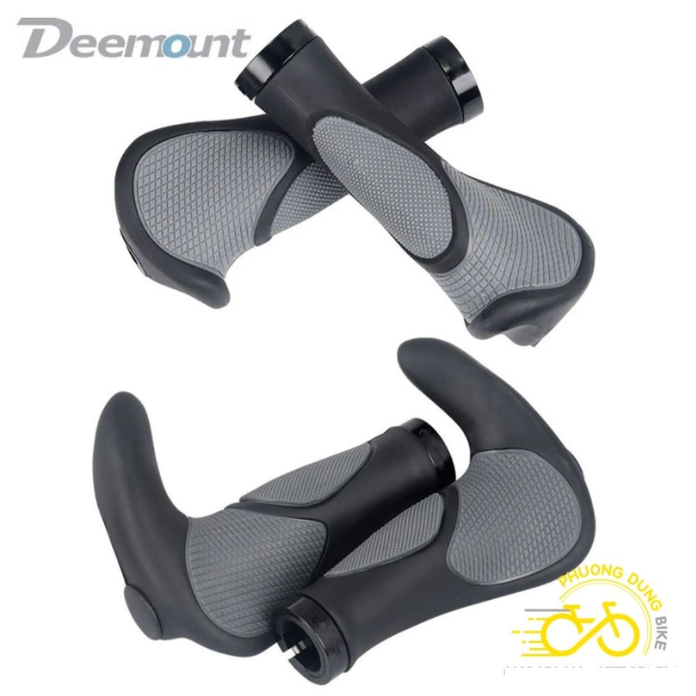 Tay nắm cao su xe đạp chống mỏi DEEMOUNT / MEROCA - Tặng kèm 2 lục giác