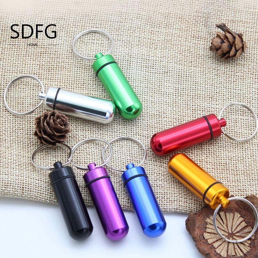 SDFG Bình đựng thuốc Mini SDFG Chai đựng thuốc hợp kim nhôm cầm tay