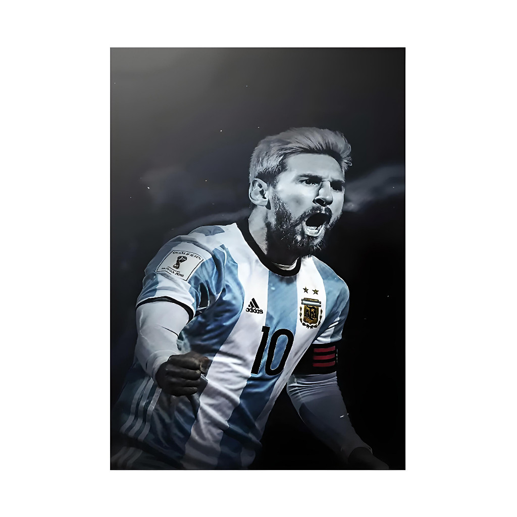 [DECAL] 50 Tấm Poster Cầu Thử Messi Dán Tường - Khổ A4