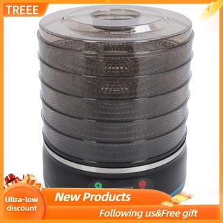 Treee 5 Khay Máy Khử Nước Thực Phẩm Thịt Bò Hoa Quả Rau Củ Phích Cắm EU Đen