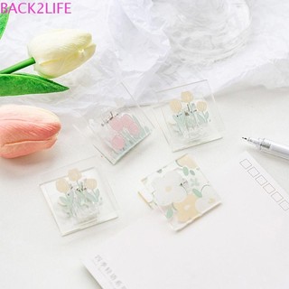 Back2life Kẹp Vuông Đồ Dùng Văn Phòng Đa Năng Chất Kết Dính Kẹp Trang Sinh Viên Văn Phòng Phẩm Đồ Dùng Học Tập Hoa Dễ Thương Tài Liệu Kẹp