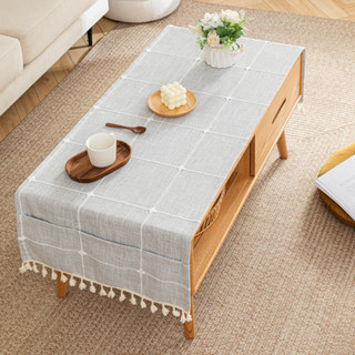 Phong Cách Hàn Quốc Bàn Cà Phê Vải Hiện Đại Tối Giản Bàn Trà Khăn Trải Bàn Hình Chữ Nhật Khăn Trải Bàn, Trang Trí Bàn Trà, Bàn Ăn Cờ Tua Rua Vải Thảm