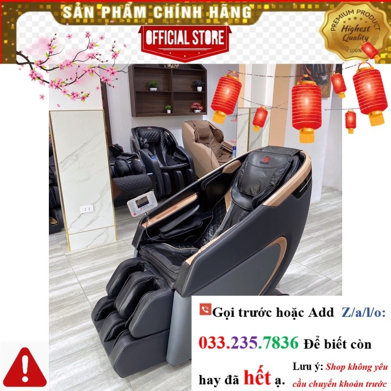 Ghế massage toàn thân Okinawa OS-392 bi silicon di chuyển công nghệ 4D 