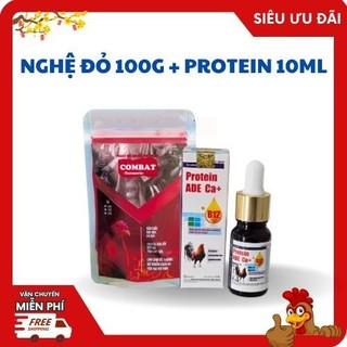 Nghệ đỏ combat turmeric 100g + protein b12 nhân sâm 10ml