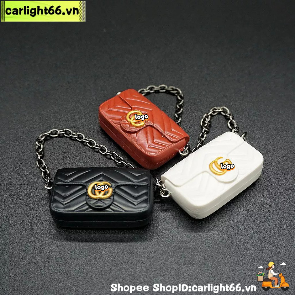 Mô hình túi xách / túi có dây đeo cho nhà búp bê 1:12,Túi Xách Mini Đựng Trang Sức Búp Bê Barbie Dễ Thương Xinh Xắn