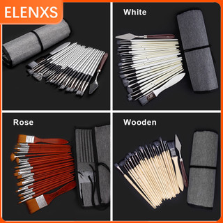 Bàn chải sơn cầm thoải mái bằng gỗ để vẽ tranh dễ dàng và chính xác Bàn chải vẽ tranh Acrylic