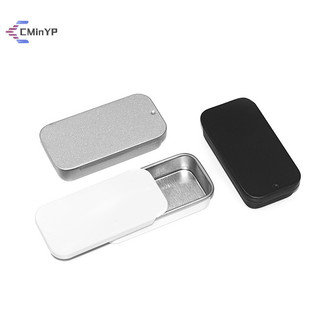 Hộp thiếc Mini rỗng hình chữ nhật bằng kim loại Tinplate Đẩy kẹo Hộp đựng thuốc Hộp lưu trữ mới