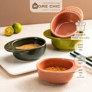 Đĩa đựng nước chấm quả bơ dễ thương, đựng nước sốt decor cute, đĩa đựng cho bé ăn dặm | HOME CHIC CORNER