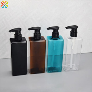  500ml Vuông Lỏng Xà Phòng Đựng Dầu Gội Dầu Xả Bodysoap Gel Bơm Chai Phòng Tắm Rỗng Lotion Hộp Đựng 