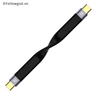 Ayellowgod cáp usb sang type c siêu ngắn usb 3.1 gen 2 usb c sạc nhanh dây cáp fpc 4k 10gbps dây cáp dữ liệu đồng bộ dây cáp dữ liệu dây sạc vn
