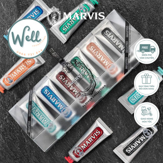 Set 7 tuýp kem đánh răng Marvis mini 25ml Made in Italia - Wellstoreuk89