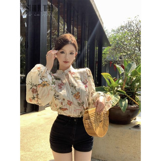 Shihuifei áo sơ mi áo sơ mi nữ áo kiểu hàn quốc dramatic ins sang trọng trendy wcs2430eng 12z240320